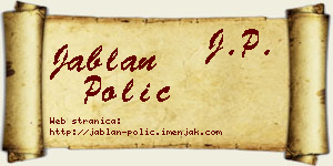Jablan Polić vizit kartica